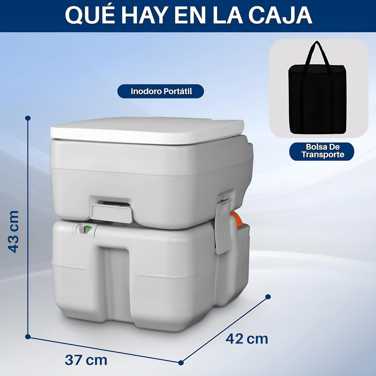 Serenelife Slcatl320 - Retrete Portátil con Bomba de Pistón de Descarga
