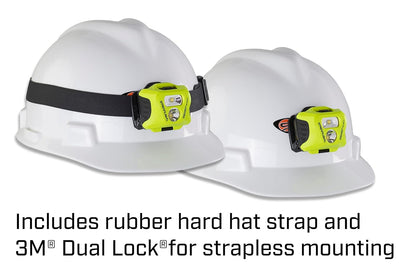 Streamlight 61424 Enduro Pro HAZ-LO 200-Lúmenes LED Linterna Frontal Multiuso 3M Dual Lock con Baterías Alcalinas AAA, Correa para Casco y Cabeza, Amarilla