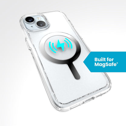 Speck - Funda Transparente para iPhone 15, Delgada, construida para MagSafe, protección contra caídas, para iPhone 15, iPhone 14 y iPhone 13, Resistente a los arañazos, antiamarillaje, 6.1 Pulgadas,