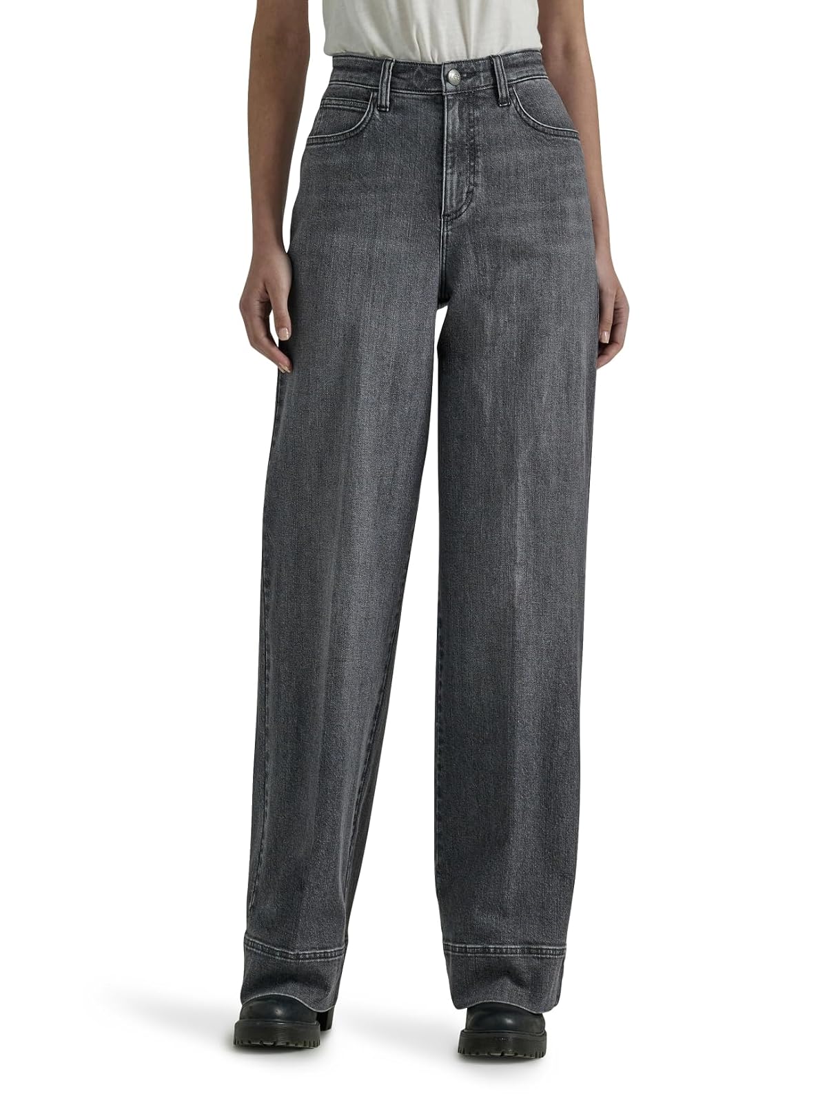 Lee Jeans de Talle Alto para Mujer - 18 Corto - Azul Marino