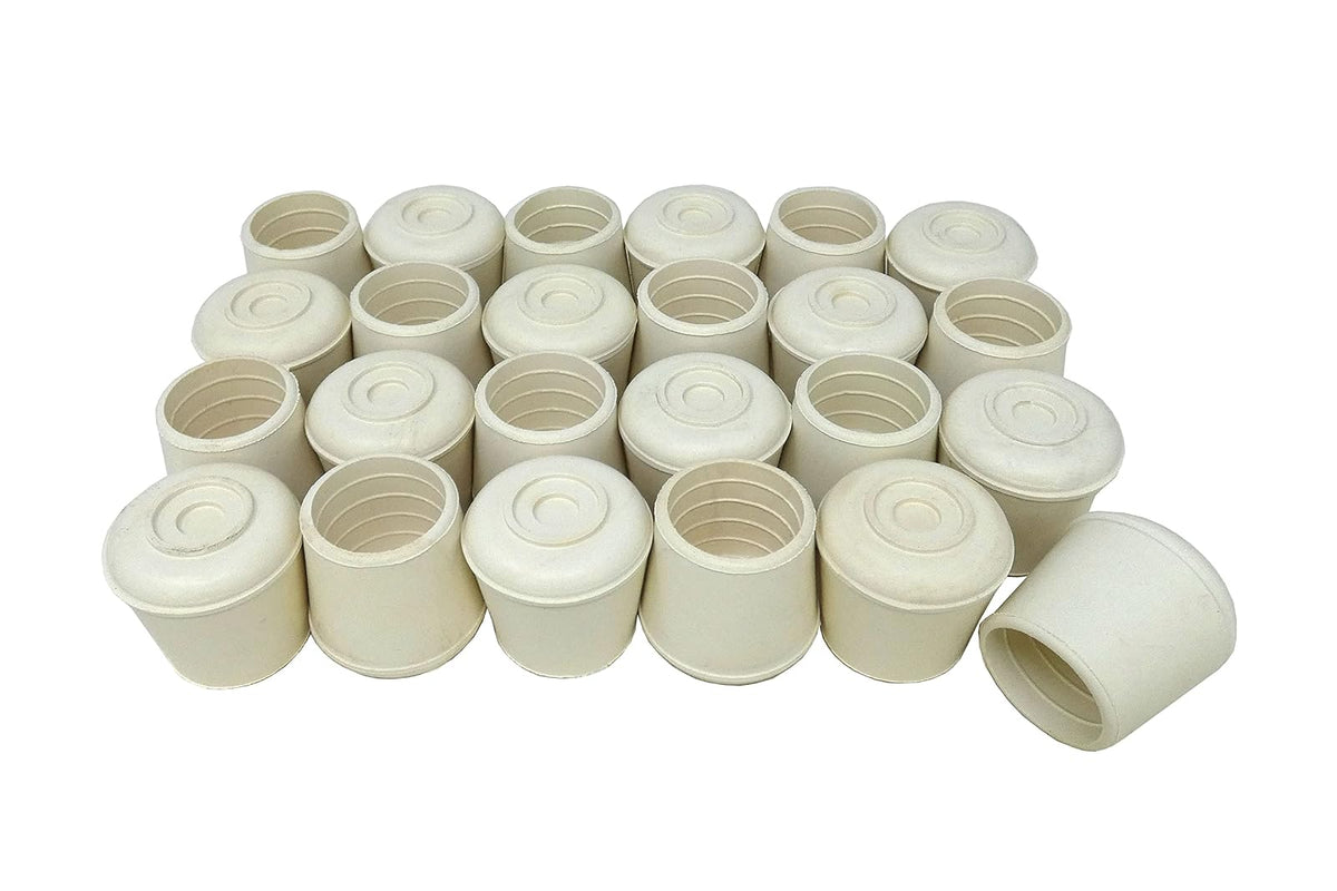 Shepherd Hardware Puntas de goma para patas, 1 blanco, paquete de 24, 2.54cm (1''), Blancuzco