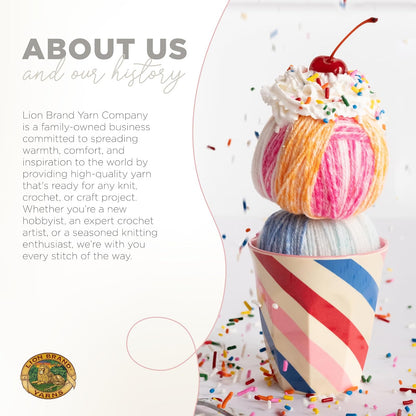 Lion Brand Yarn (1 madeja) - Hilo de helado para bebé, Moon Mist, 1182 pies (paquete de 1)