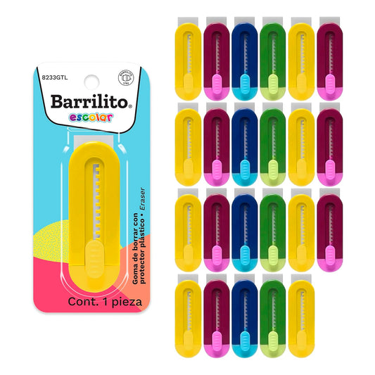 Barrilito Goma con Protector Plástico 24 Piezas