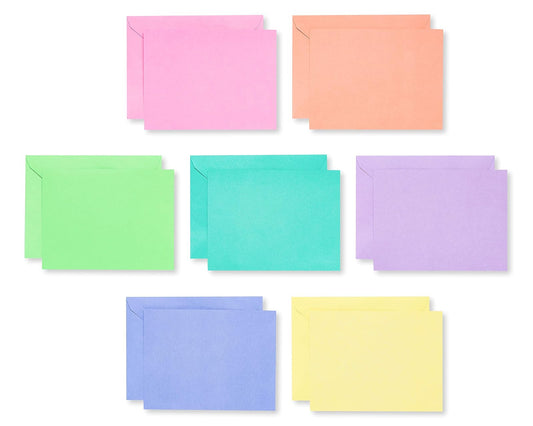 American Greetings - Tarjetas en blanco con sobres, colores pastel (200 unidades)