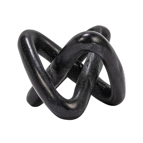 Creative Co-Op - Nudo Decorativo Moderno de mármol, Color Negro