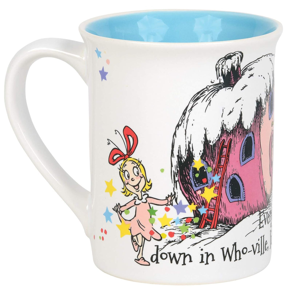 Department 56 The Grinch Cindy Lou Who - Taza de café, 473 ml, multicolor, 6011014