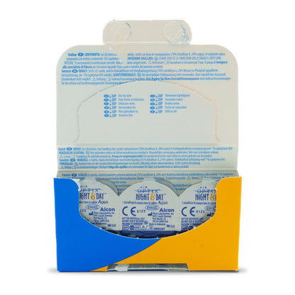 Air Optix Night & Day Aqua Lentes de contacto, 6 lentes, Dioptrías -0.75