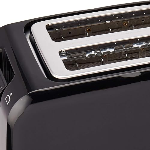 T-fal Tostador Vita de 2 ranuras amplias para todo tipo de pan, 7 niveles de tostado, botón de cancelar, 800 W, color negro, TT1A18MX