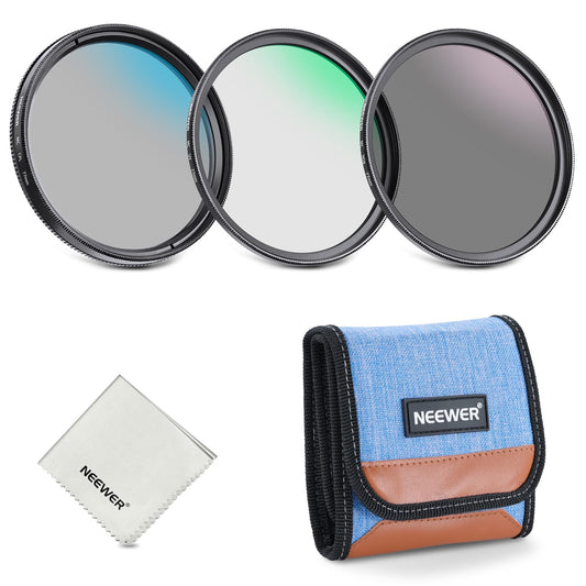 NEEWER 77mm UV/CPL/ND Kit Filtros Lentes, Protección UV + Polarización Circular + Densidad Neutra (ND8) con Cristal Optico Multicapa, Marco Delgado y Estuche Plegable Mejorado