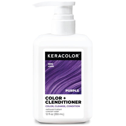 Keracolor Color + Clenditioner Acondicionador Color Oro Rosa 12oz - Purplse