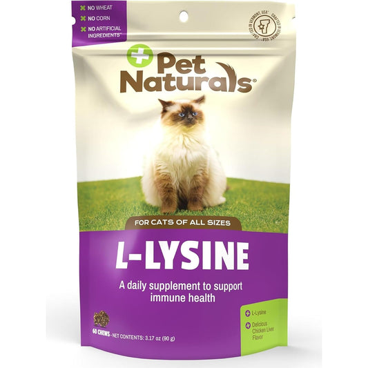 Pet Naturals of Vermont L-Lysine Fun-Shaped Chews for Cats