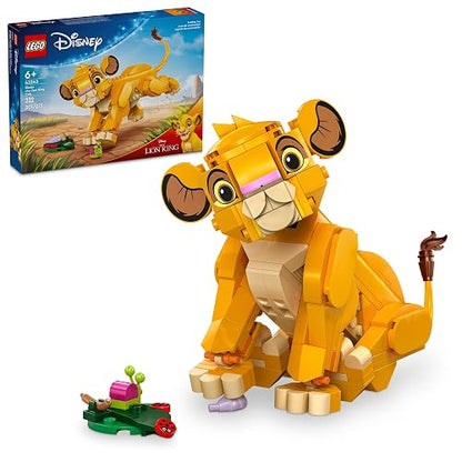 LEGO® | Disney El Rey León: Simba Cachorro: Juguete Infantil construible con Figura articulada, para Jugar y exhibir, Regalo Divertido para niñas y niños de 6 años en adelante 43243