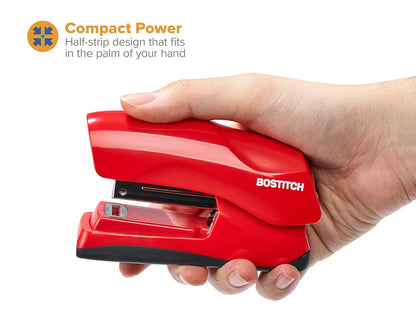 Bostitch Office - 40 hojas resistentes con 1250 grapas y removedor de grapas, grapadora de computadora sin atascos, tableros de anuncios escolares, oficina y aula, rojo (B175-RED-VP)