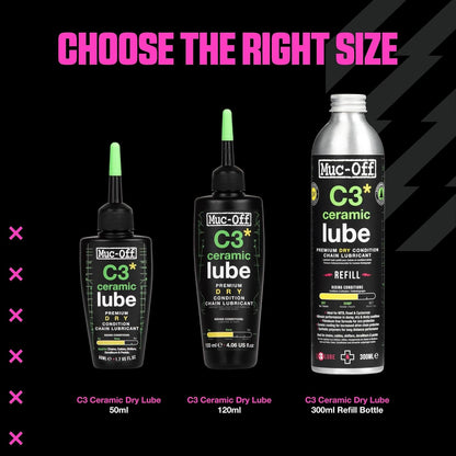 Muc-Off Lubricante de Cadena Seca de Cerámica C3, 120 ml, Verde