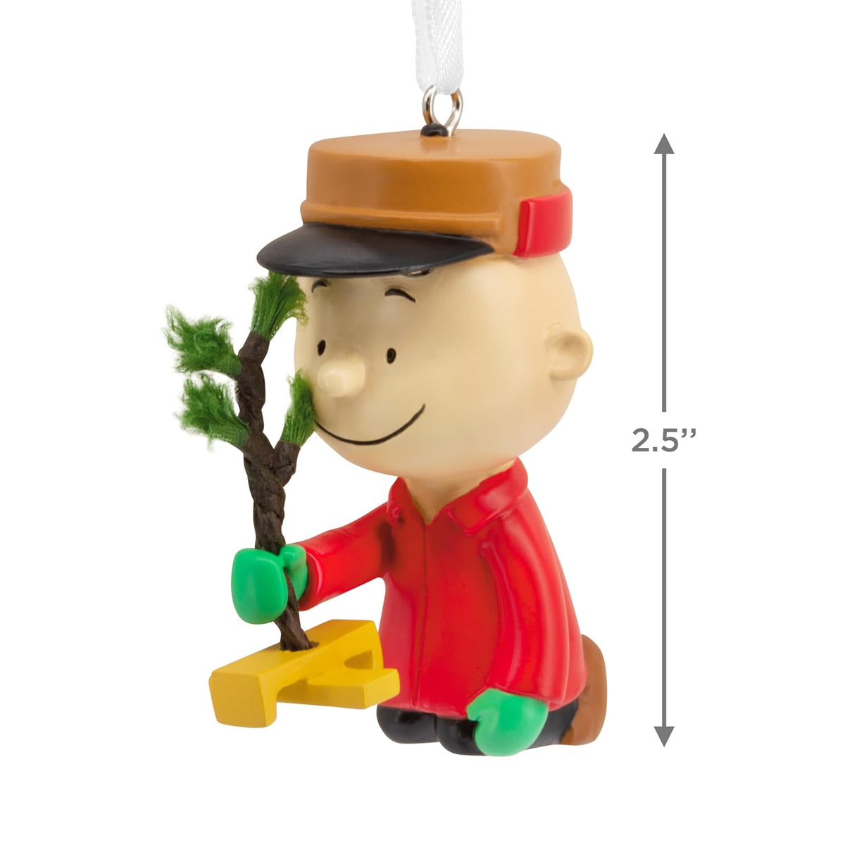 Hallmark Peanuts Charlie Brown con Adorno navideño de árbol, Regalos para Fans de los Cacahuetes