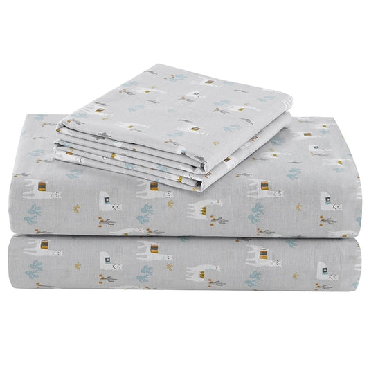 Comfort Spaces sábanas con Fundas de Almohada Ropa de Cama, Llama, Individual Extra Grande, 1, 1