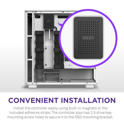 Nzxt RGB & Fan Controller AC-CRFR0-B1-6 canales de iluminación RGB - 3 canales de ventilador - Personalización de iluminación RGB - Negro