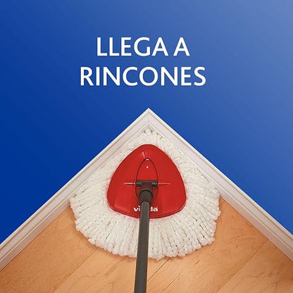 Vileda Easy Wring Trapeador Microfibra y Cubeta con Pedal + 1 Repuesto