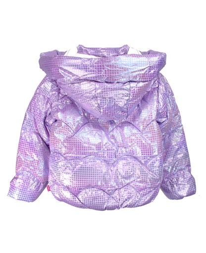 Barbie Chamarra Barbie Capitonada Lila Sudadera con Capucha Niñas