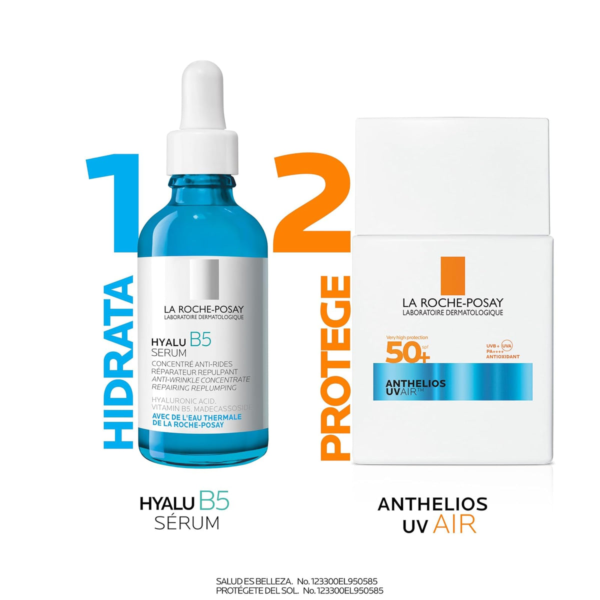Kit La Roche-Posay Rutina Anti-Arrugas + Protección: Hyalu B5 Sérum 50ml + Anthelios UV Air 40ml