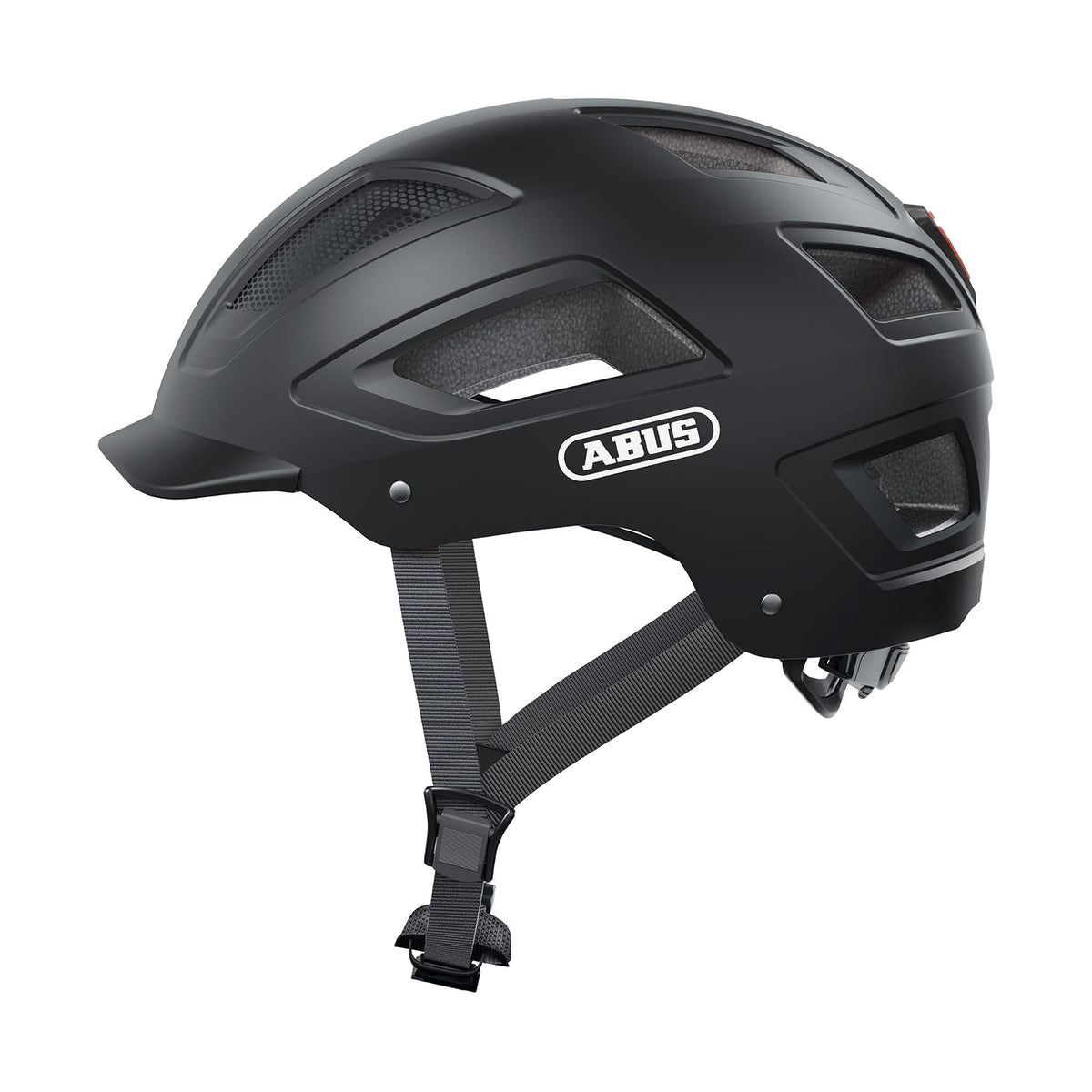 ABUS Stadthelm Hyban 2.0 - Fahrradhelm mit Rücklicht, ABS-Hartschale, guter Passform - für Damen und Herren