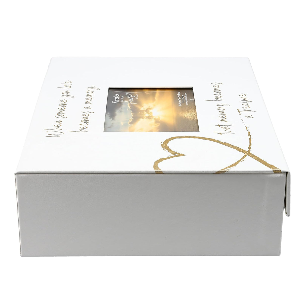 Pavilion- When Someone You Love Becomes a Memory-White & Gold Memory Box