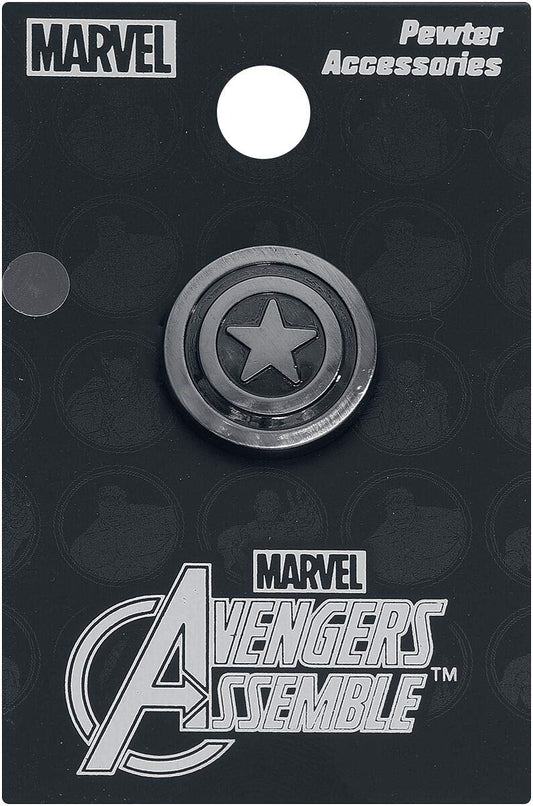 Pin de Solapa con Escudo del Capitán América de Marvel