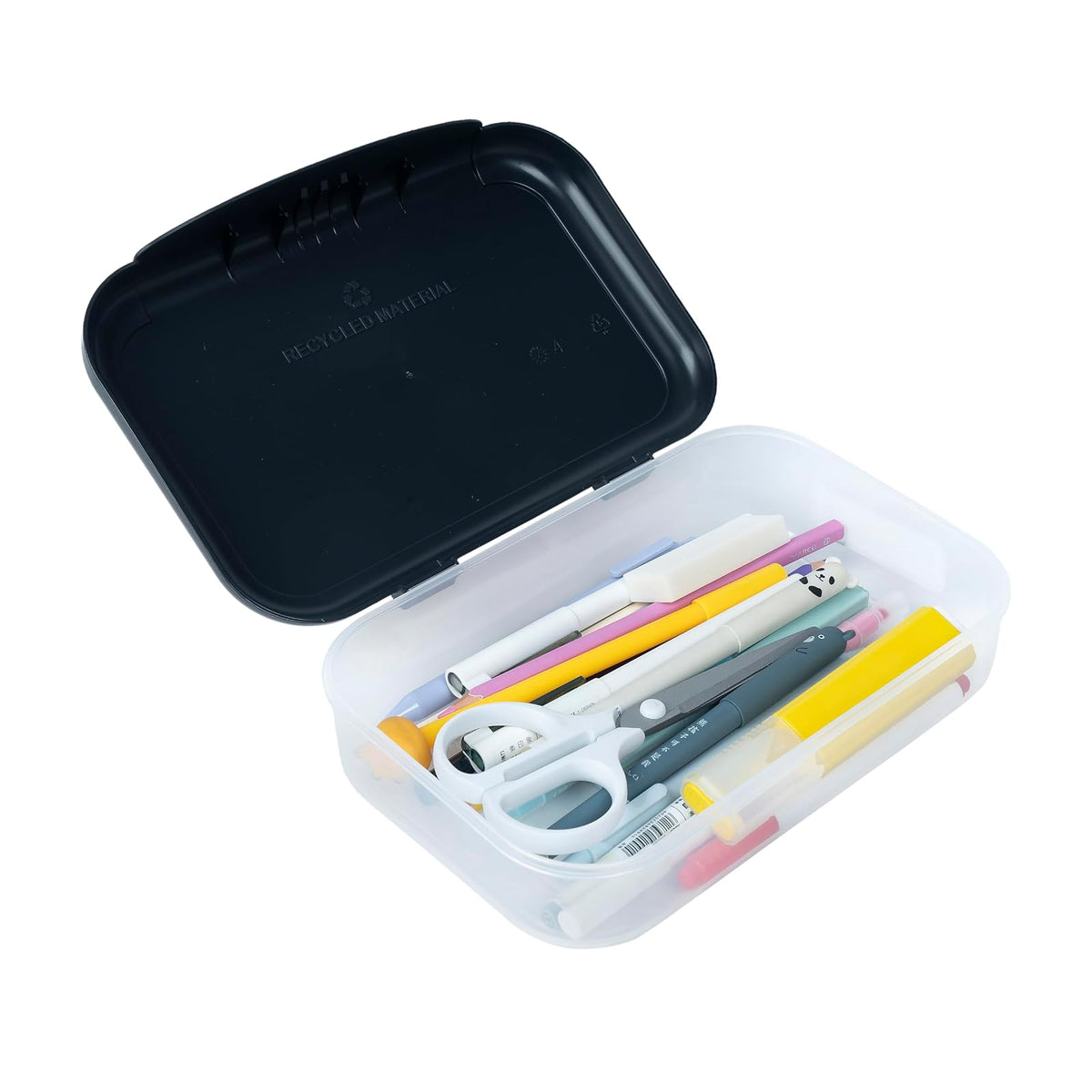 ZIPIT - Caja de lápices de plástico reciclado para niñas | Estuche para lápices para la escuela | Caja de lápices de gran capacidad (unicornio)