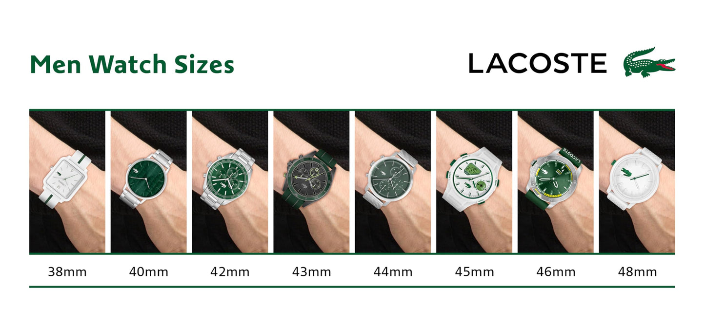 Lacoste 12.12 Reloj de cuarzo para hombre, TR90 Case Quartz - Reloj deportivo de alta calidad, Negro -, 42 mm, Goma