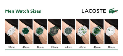 Lacoste 12.12 Reloj de cuarzo para hombre, TR90 Case Quartz - Reloj deportivo de alta calidad, Negro -, 42 mm, Goma