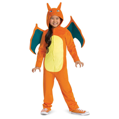 Disfraz de Charizard para niños, disfraz oficial de Pokémon con capucha, talla M (7-8)