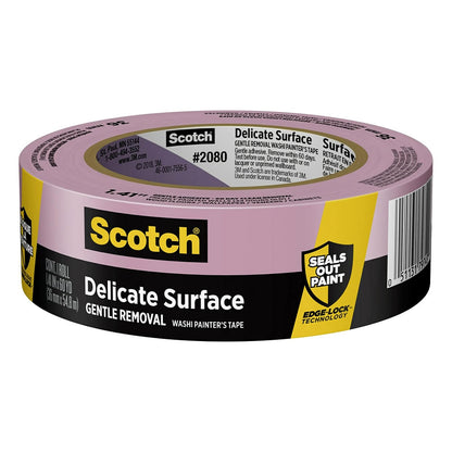 Scotch Cinta de Pintor Delicada 2080EL-36E | 1.4 pulg x 60 yds, 1 rollo, color púrpura, tecnología Edge-Lock