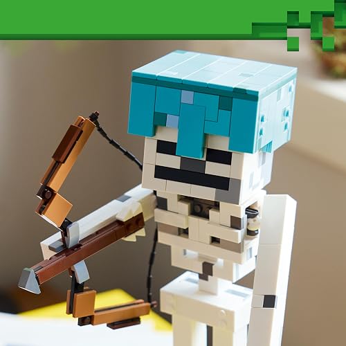 LEGO Minecraft El Esqueleto – Juguete para Construir y Decorar – Modelo en Kit – Set Basado en el Videojuego para Niños y Niñas a Partir de 10 Años – Figura de Esqueleto – 21594