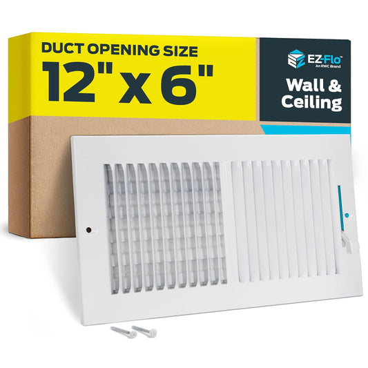 EZ-FLO 61612 Two-Way Sidewall/Ceiling Register by EZ-Flo