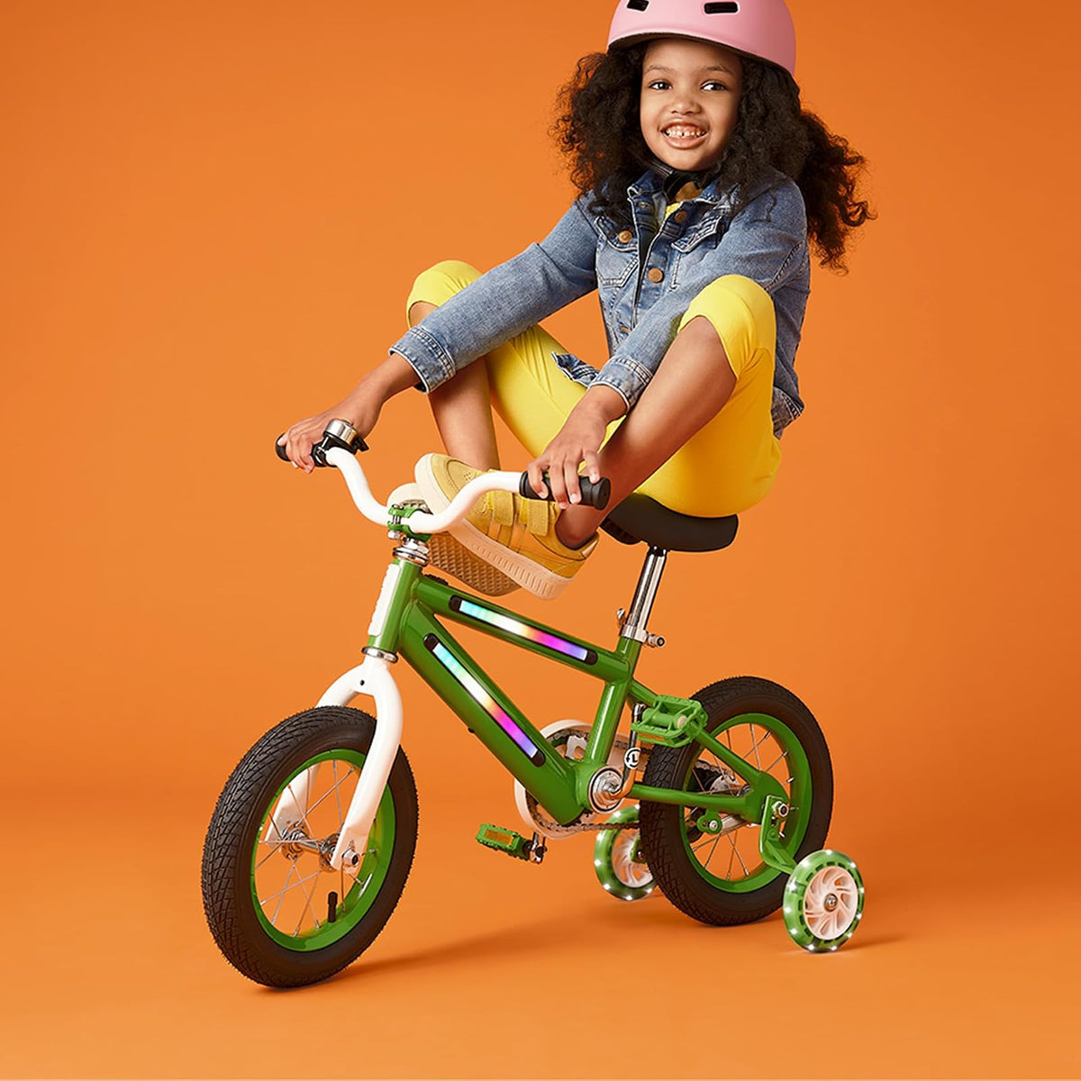 Jetson Light Rider - Bicicleta Unisex con iluminación para niños, Marco de iluminación LED, 3 Modos de luz Diferentes