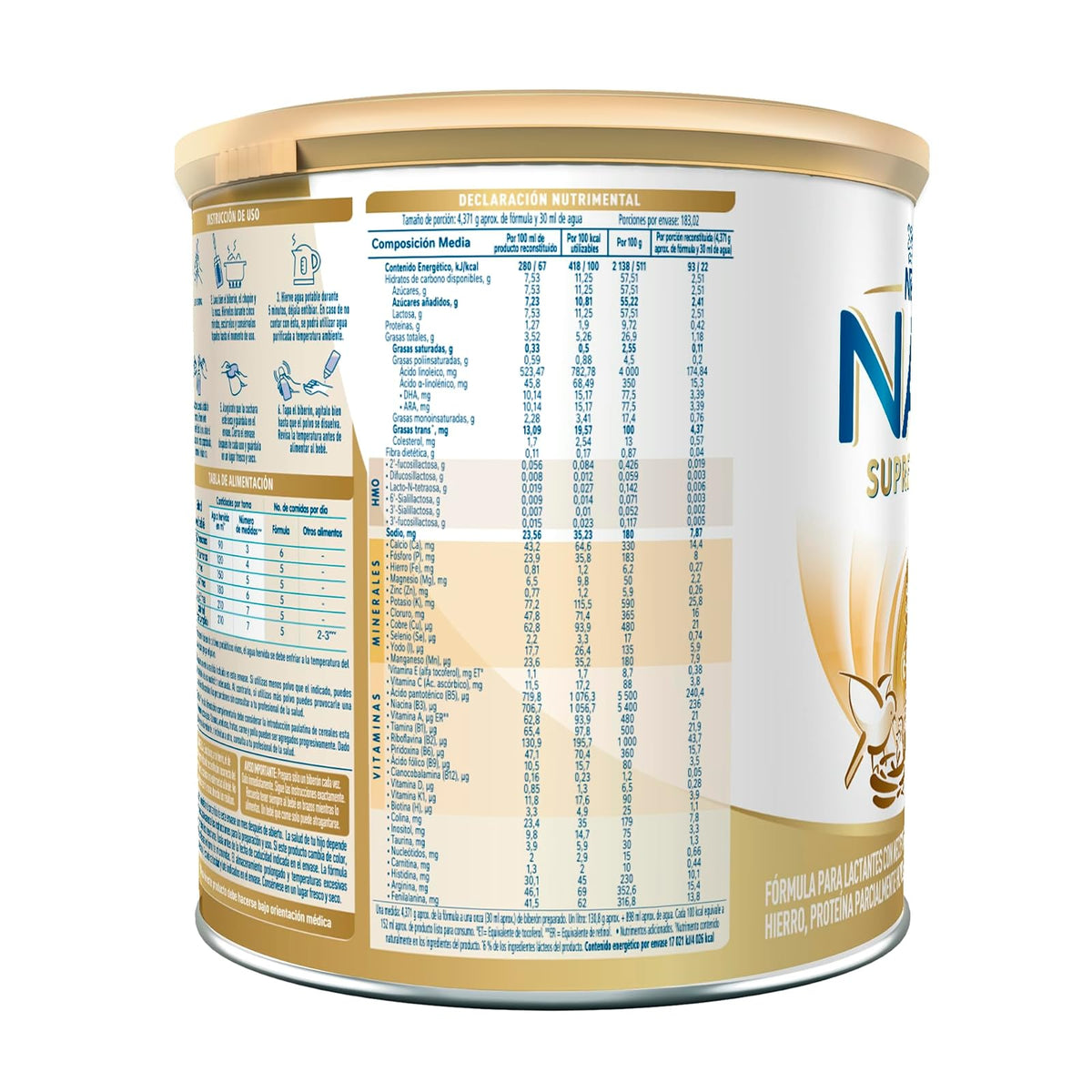 NAN 1 Supreme Pro Fórmula Para Lactantes Con Hierro 0-6 Meses Lata 800 g