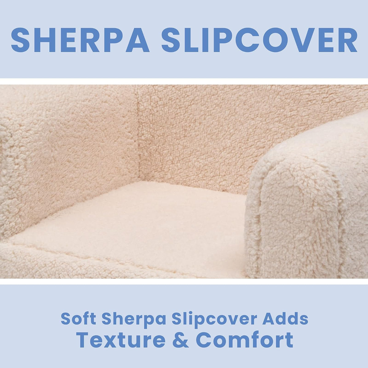 Delta Children Cozee - Silla Sherpa, Color Crema