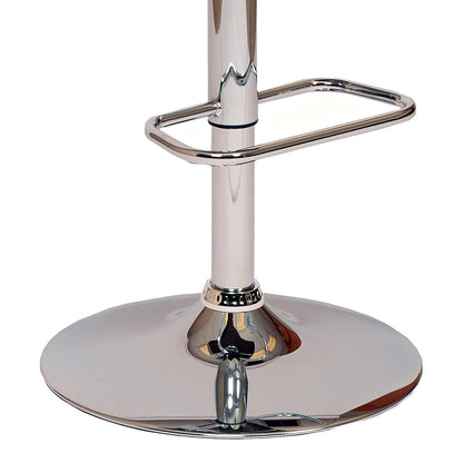 Armen Living London - Taburete de Bar Giratorio de Piel sintético Moderno de Mediados de Siglo, para mostrador de Isla de Cocina, Altura de Asiento Ajustable de 24 a 33 Pulgadas, Color Crema