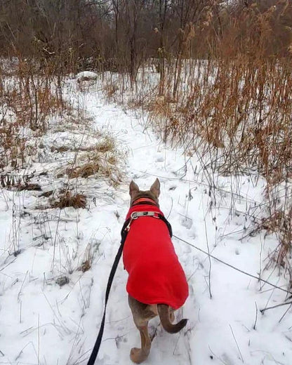 Gooby Stretch Fleece Pull Over Cold Weather Dog Vest, Rojo, 6XL