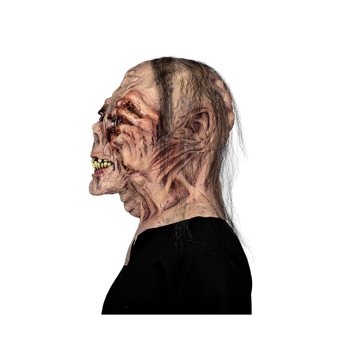 Ghoulish Productions Máscara De Látex Schizophrenic Monster, Accesorio Látex Cosplay Monstruo Maldito, Disfraz Aterrador para Halloween y Fiestas Temáticas, Cosplay Bruja, Diseño Artesanal