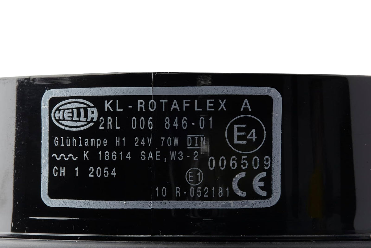 HELLA 006846011 KL Rotaflex Flex Mount - Luz de advertencia para faro giratorio, 24 V, ámbar