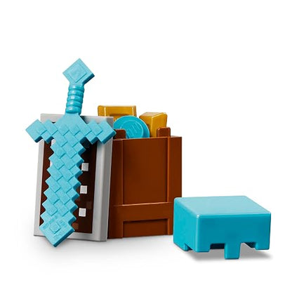 LEGO® Minecraft® La Patrulla del Desierto de los Illanos Juguete basado en el Videojuego, Figuras de un Saqueador, un Vindicador y un Caballero Cactus para niños Desde 7 años 21267