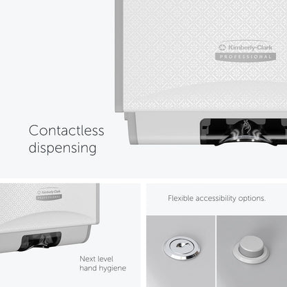 Kimberly-Clark Professional Icon™ Dispensador automático de jabón y desinfectante (58714), con Placa Frontal de diseño de Mosaico Blanco; 1 dispensador y Placa Frontal por Estuche