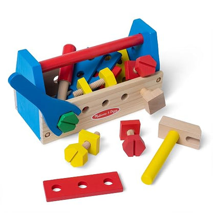 Melissa & Doug Kit de Herramientas de Madera para Llevar, Juguete de Construcción, Juguete de Madera, Juego de Imitación