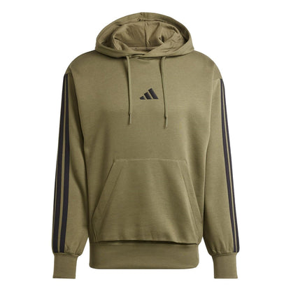 adidas Essentials 3-Stripes Fleece Hoodie Sudadera con Capucha Hombre