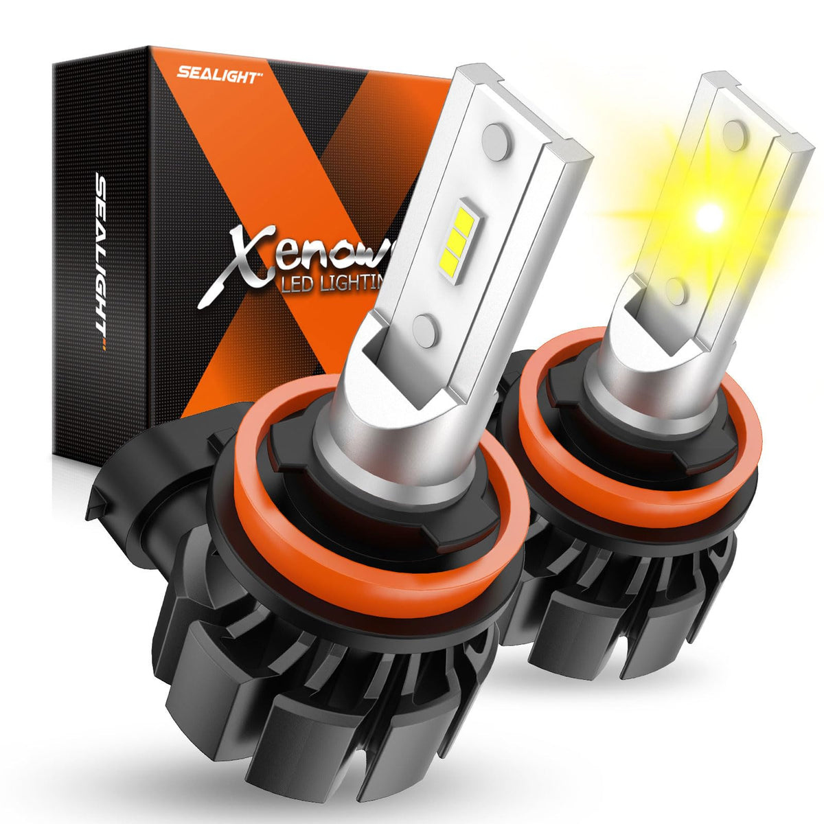 SEALIGHT Serie XF1 Bombillas LED Antiniebla - Amarillo - H11 - H8 - H16