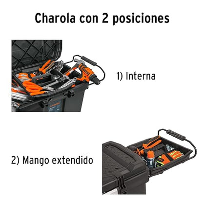 Truper CHP-23R, Caja para herramienta de 23" con ruedas y mango telescópico