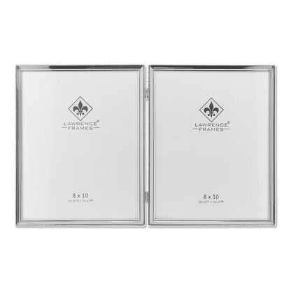 Lawrence Frames Marco de Fotos Triple con Bisagra, Latón Antiguo - Plata - 8x10 Double
