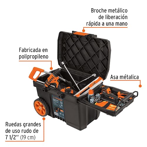 Truper CHP-23R, Caja para herramienta de 23" con ruedas y mango telescópico