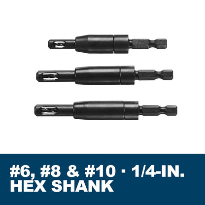 Bosch - Surtido de brocas autocentrantes Clic-Change CC2430 de 3 piezas